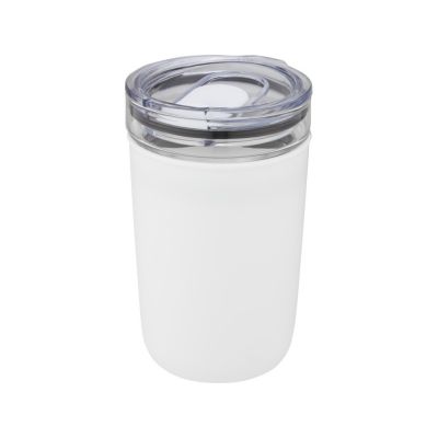 Bello, стеклянная кружка объемом 420 мл с внешней стенкой из переработанного пластика, белый-0