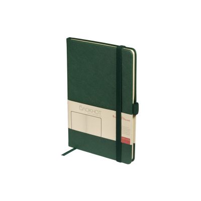 Блокнот А5  City на резинке, зеленый-0