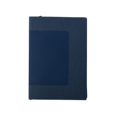 Бизнес блокнот Supreme с вставкой из софт-тача, гибкая обложка, 128 листов, синий-2