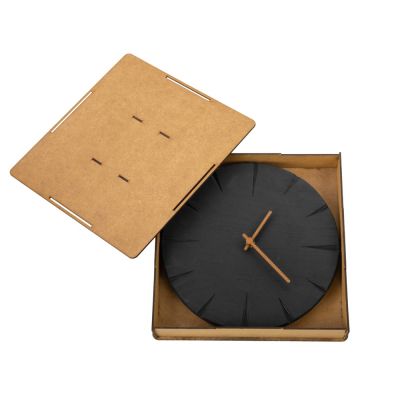 Часы деревянные Helga, 28 см, черный-1