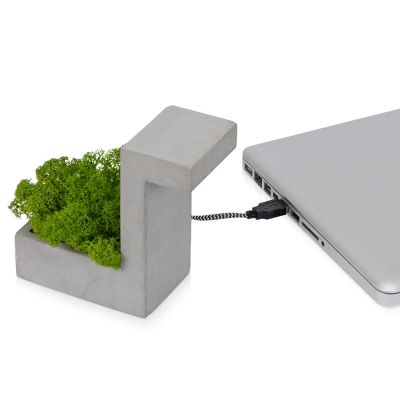 Настольная лампа из бетона Blok Lamp-3