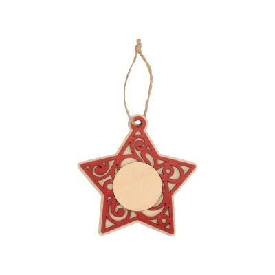 Подвеска деревянная Звезда-1
