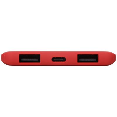 Портативное зарядное устройство Reserve с USB Type-C, 5000 mAh, красный-5