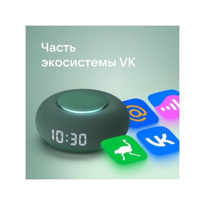 Умная колонка VK Капсула Мини с голосовым помощником Марусей, хвойный зеленый-6