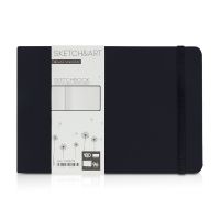 Скетчбук Sketch & Art в твердом переплете 213х146 мм, 96 л. белой бумаги 180 г/м2, черный