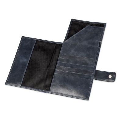 Бумажник путешественника Druid с отделением для паспорта, темно-синий-2