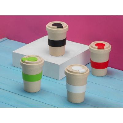 Стакан из пшеничного волокна Flava, серый-5