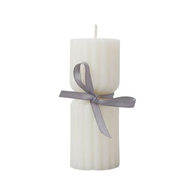 Набор свечей с гранями Vela, темно-серый, белый-5