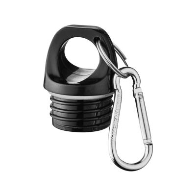 Матовая спортивная бутылка Pacific объемом 770 мл с карабином, черный-3