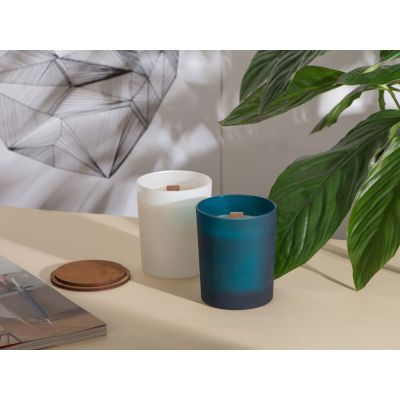 Свеча соевая ароматическая в стекле Niort, синяя-6