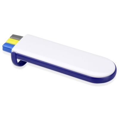 Набор Квартет: ручка шариковая, карандаш и маркер, белый/синий-1