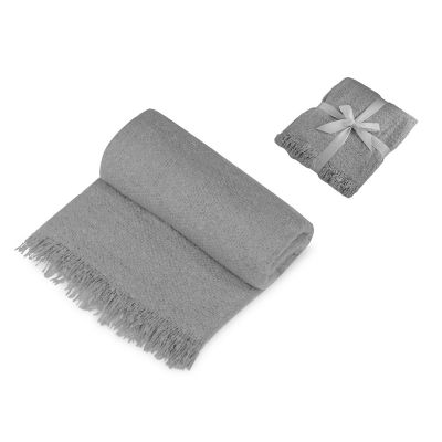 Подарочный набор с пледом, увлажнителем и попкорном, серый-8