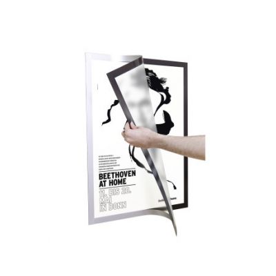 499523 Рамка информационная самоклеящаяся DURAFRAME  POSTER  A2  серебристая-0