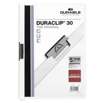 220002 Папка с клипом DURACLIP ORIGINAL 30 белая-0