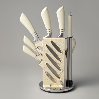 НАБОР НОЖЕЙ AGNESS С НОЖНИЦАМИ И МУСАТОМ НА ПЛАСТИКОВОЙ ПОДСТАВКЕ, 8 ПРЕДМЕТОВ (КОР=6НАБОР.)-4