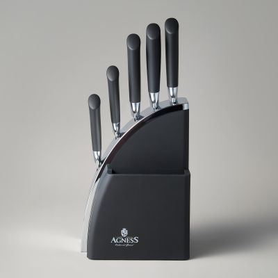НАБОР НОЖЕЙ AGNESS НА ПЛАСТИКОВОЙ ПОДСТАВКЕ, 6 ПРЕДМЕТОВ-3
