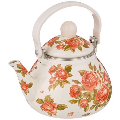 ЧАЙНИК AGNESS ЭМАЛИРОВАННЫЙ СО СЪЕМНЫМ ФИЛЬТРОМ ИЗ НЖС, СЕРИЯ 