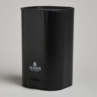 ПОДСТАВКА ДЛЯ НОЖЕЙ AGNESS С ТОЧИЛЬНЫМ КАМНЕМ 13,6*14,6*23 СМ-0