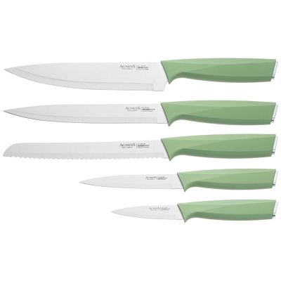 НАБОР НОЖЕЙ AGNESS НЖС НА ПЛАСТИКОВОЙ ПОДСТАВКЕ И РАЗДЕЛОЧНАЯ ДОСКА, 7 ПР.-4