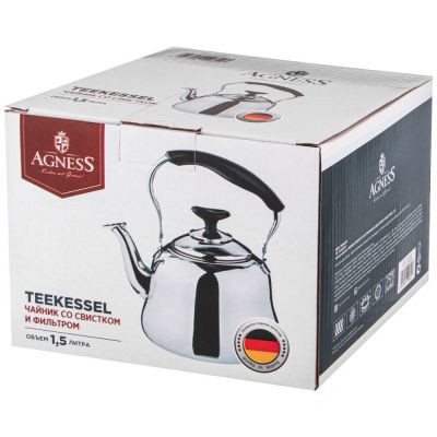 ЧАЙНИК AGNESS СО ВСТРОЕННЫМ СВИСТКОМ И ФИЛЬТРОМ 1500 МЛ. (КОР=12ШТ.)-1