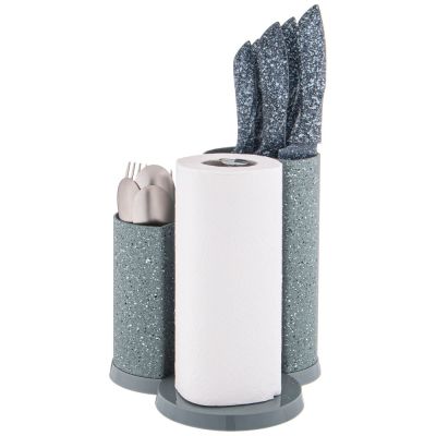 ПОДСТАВКА ДЛЯ НОЖЕЙ AGNESS УНИВЕРСАЛЬНАЯ C ДЕРЖАТЕЛЕМ ДЛЯ ПОЛОТЕНЕЦ, ВЫСОТА: 25*22*16СМ-4