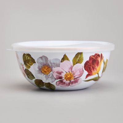 НАБОР МИСОК AGNESS ЭМАЛИРОВАННЫХ С ПЛАСТИК.КРЫШКАМИ, СЕРИЯ ФЛАНДРИЯ 6ПР 0,6/0,9/1,3Л ДИА. 14/16/18СМ-5