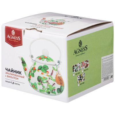 ЧАЙНИК AGNESS  ЭМАЛИРОВАННЫЙ СЕРИЯ 
