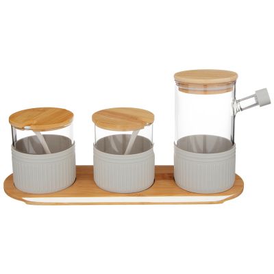 НАБОР ИЗ 3-Х ЕМКОСТЕЙ ДЛЯ ПИЩЕВЫХ ПРОДУКТОВ 16.5*33*11 СМ-0