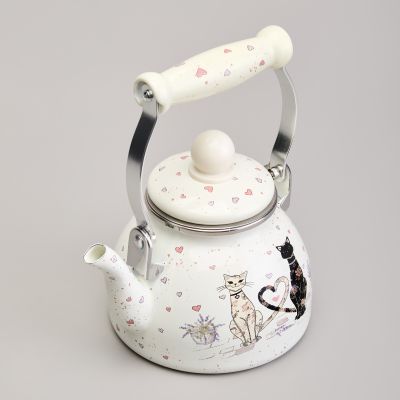 ЧАЙНИК AGNESS ЭМАЛИРОВАННЫЙ СО СЪЕМНЫМ ФИЛЬТРОМ ИЗ НЖС СЕРИЯ 