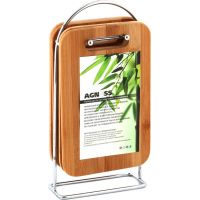 НАБОР ДОСОК ДЕРЕВЯННЫХ НА ПОДСТАВКЕ AGNESS 5 ПР. 23*15*1 СМ. (КОР=8НАБОР.)