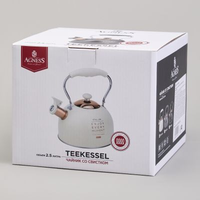 ЧАЙНИК AGNESS СО СВИСТКОМ 2,5 Л,НЖС ИНДУКЦИЯ-1