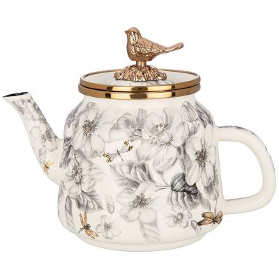 ЧАЙНИК ЭМАЛИРОВАННЫЙ AGNESS, СЕРИЯ ЯБЛОНЕВЫЙ САД, 1,0Л ПОДХОДИТ ДЛЯ ИНДУКЦИОН.ПЛИТ-0