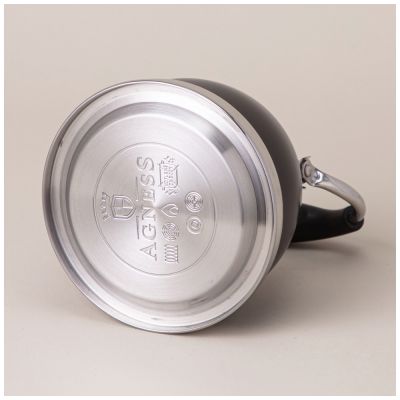 ЧАЙНИК AGNESS С ФИЛЬТРОМ, 1,0 Л C ИНДУКЦИОН. КАПСУЛЬНЫМ ДНОМ И СКЛАДЫВАЮЩЕЙСЯ РУЧКОЙ-4