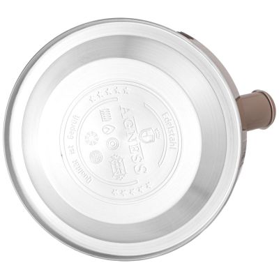 ЧАЙНИК AGNESS СО СВИСТКОМ 2,5 Л,НЖС ИНДУКЦИЯ, ЦВЕТ: ШОКОЛАД, УСТОЙЧИВОЕ ЖАРОПРОЧНОЕ ПОКРЫТИЕ-3