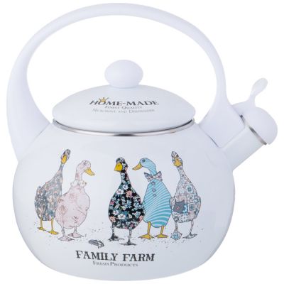 ЧАЙНИК AGNESS ЭМАЛИРОВАННЫЙ СО СВИСТКОМ СЕРИЯ 