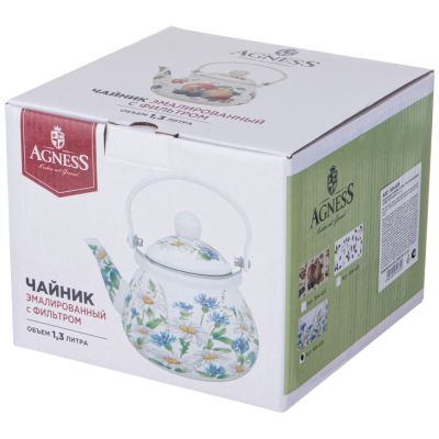 ЧАЙНИК AGNESS  ЭМАЛИРОВАННЫЙ СЕРИЯ 