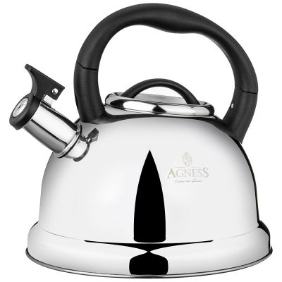 ЧАЙНИК AGNESS СО СВИСТКОМ,  3,0 Л И СКЛАДЫВАЮЩЕЙСЯ РУЧКОЙ-0