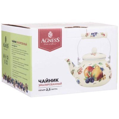 ЧАЙНИК AGNESS  ЭМАЛИРОВАННЫЙ, СЕРИЯ 