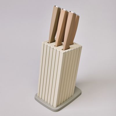 НАБОР НОЖЕЙ AGNESS НА ПЛАСТИКОВОЙ ПОДСТАВКЕ, 6 ПРЕДМЕТОВ-0