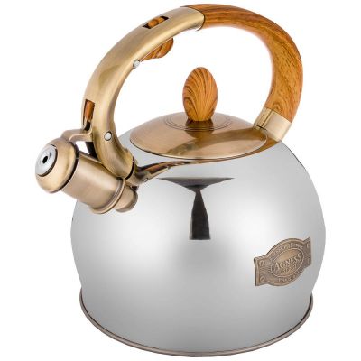 ЧАЙНИК AGNESS СО СВИСТКОМ, СЕРИЯ МОНБЛАН, 3,0 Л ТЕРМОАККУМУЛИР. ДНО, СТАЛЬ 18/10, ИНДУКЦИЯ (КОР=6ШТ)-2