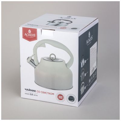 ЧАЙНИК AGNESS СО СВИСТКОМ, 2,8 Л, ИНДУКЦИЯ-1