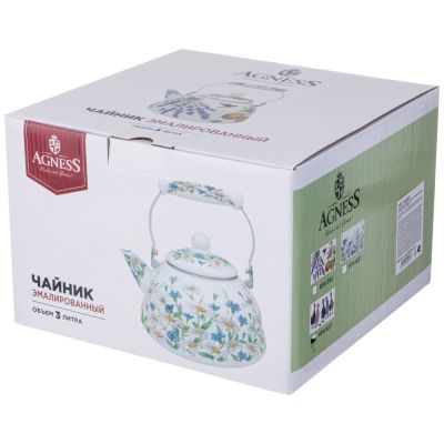 ЧАЙНИК AGNESS  ЭМАЛИРОВАННЫЙ СЕРИЯ 