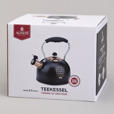 ЧАЙНИК AGNESS СО СВИСТКОМ 2,5 Л,НЖС ИНДУКЦИЯ-1
