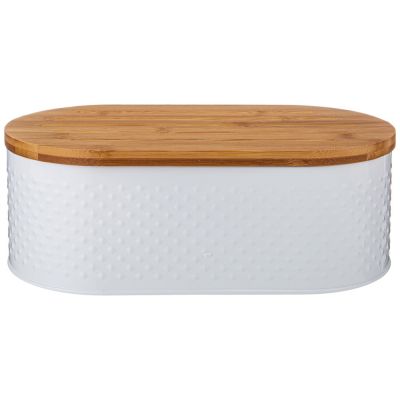 ХЛЕБНИЦА AGNESS 33,8Х18Х12СМ С 2-МЯ БАНКАМИ Д/СЫП. ПРОД. D10СМ, H11СМ, WHITE-4