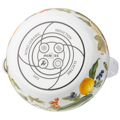 ЧАЙНИК AGNESS ЭМАЛИРОВАННЫЙ СО СВИСТКОМ СЕРИЯ 