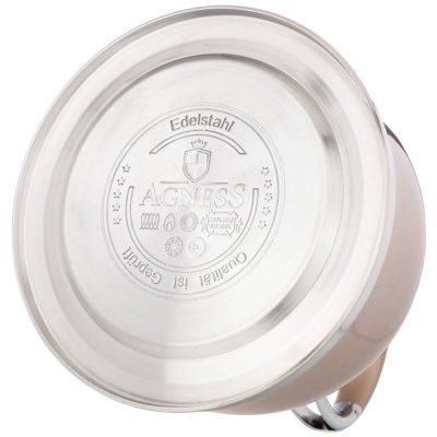 ЧАЙНИК AGNESS СО СВИСТКОМ, 3Л C ИНДУКЦИОН. КАПСУЛЬНЫМ ДНОМ ЦВЕТ:ШАМПАНЬ-3