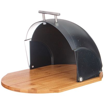 ХЛЕБНИЦА AGNESS ДЕРЕВЯННАЯ С ПЛАСТИКОВОЙ КРЫШКОЙ 36*26*20 СМ-4