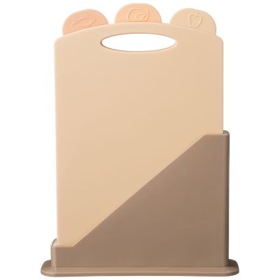 НАБОР РАЗДЕЛОЧНЫХ ДОСОК ИЗ 3 ШТ+ПОДСТАВКА 24*7.8*17CM ЦВЕТ: БЕЖЕВЫЙ-0