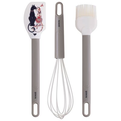 НАБОР: ВЕНЧИК, ЛОПАТКА, КИСТОЧКА AGNESS, 3 ПРЕДМЕТА, СЕРИЯ 