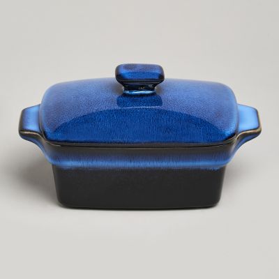 ФОРМА ДЛЯ ЗАПЕКАНИЯ С КРЫШКОЙ / МАСЛЕНКА REACTIVE BLUE 16,5*10*5/9 СМ 250 МЛ-6